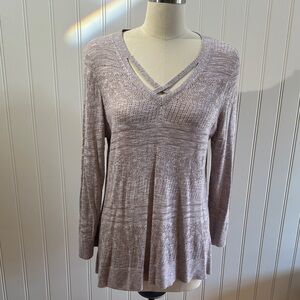 Elegant Mauve Knit Blouse